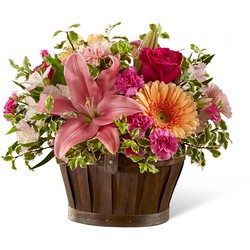 The  Spring Garden Basket from Clifford's where roses are our specialty